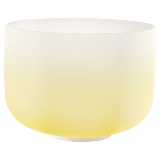 Crystal singing bowl 12" E4 - Frosted yellow