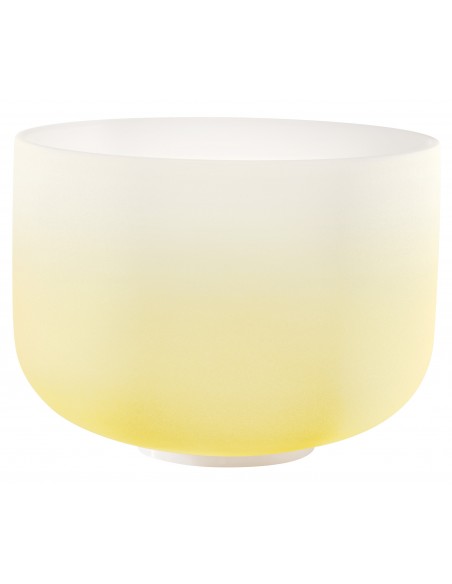 Crystal singing bowl 12" E4 - Frosted yellow