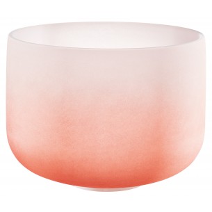 Crystal singing bowl 13" D4 - Frosted orange
