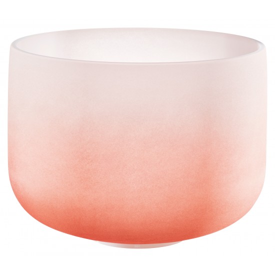 Crystal singing bowl 13" D4 - Frosted orange