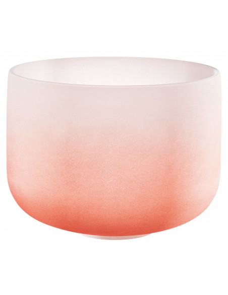 Crystal singing bowl 13" D4 - Frosted orange