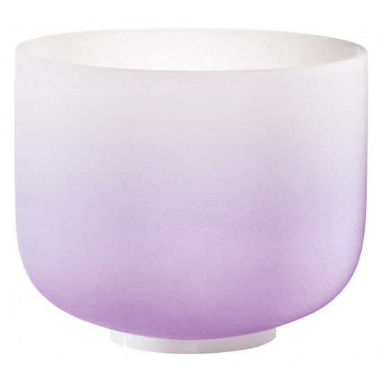 Crystal singing bowl 8" B4 - Frosted purple