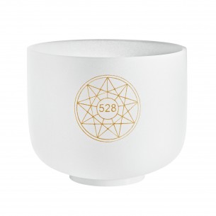 Crystal singing bowl 8" 528 Hz - Frosted white
