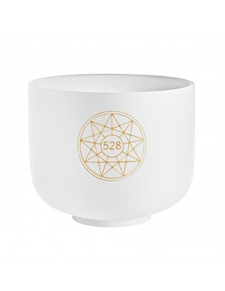 Crystal singing bowl 8" 528 Hz - Frosted white