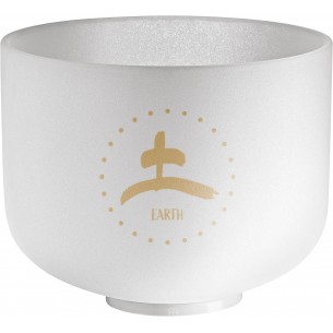 Crystal singing bowl TMC 10" Earth 256 Hz - Frosted white