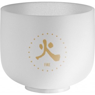 Crystal singing bowl TMC 8" Fire 384 Hz - Frosted white