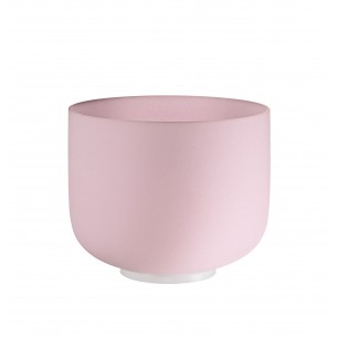 Crystal singing bowl 10" F - Quartz and rose quartz