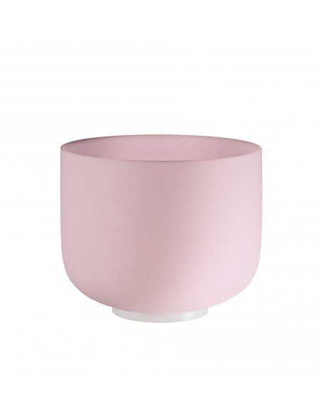 Crystal singing bowl 10" F - Quartz and rose quartz