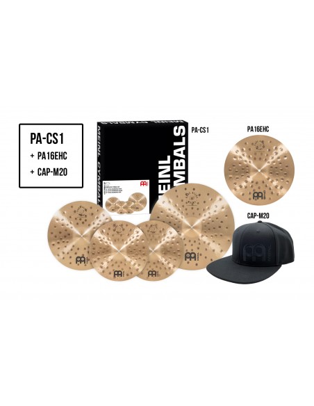 Set de cymbales Pure Alloy Extra Hammered 15" / 16" / 18" / 22" et casquette
