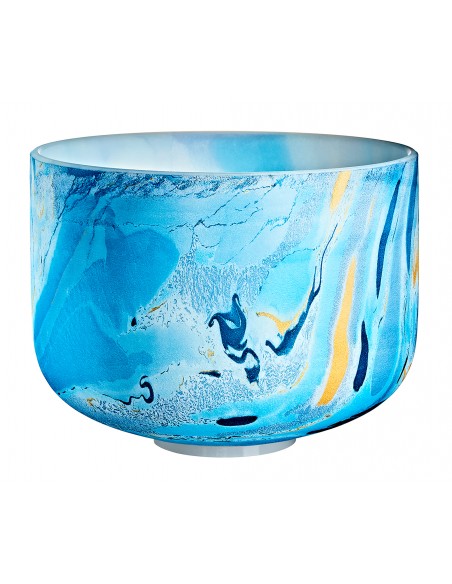 Bol de cristal marbré 10" La4 - Bleu
