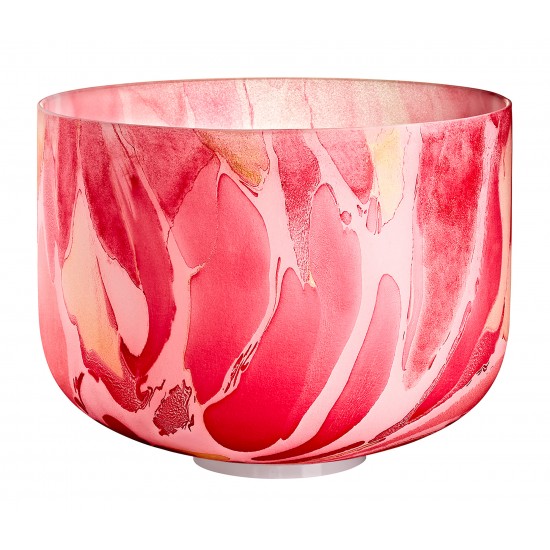 Bol de cristal marbré 10" Do4 - Rouge