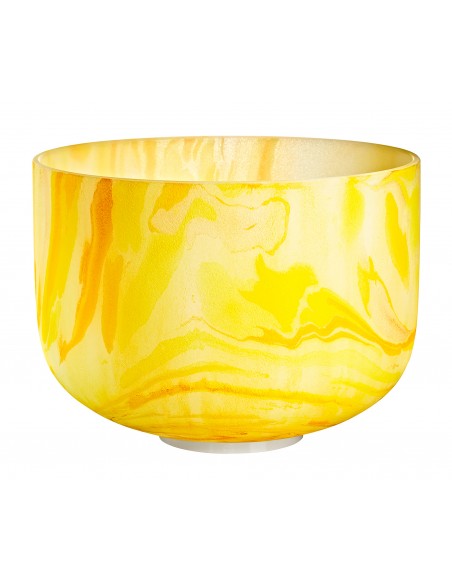 Bol de cristal marbré 10" Mi4 - Jaune