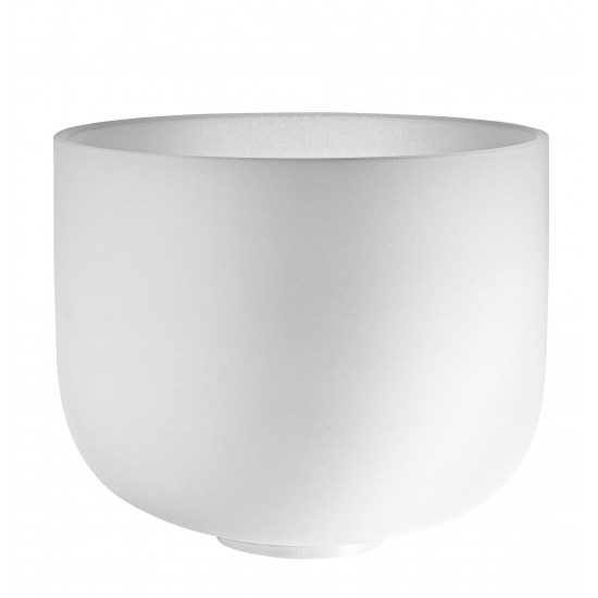 Crystal singing bowl 11" F - Frosted white