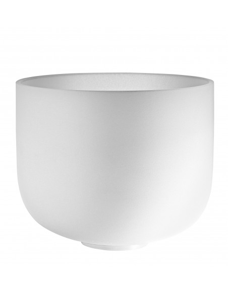 Crystal singing bowl 11" F - Frosted white