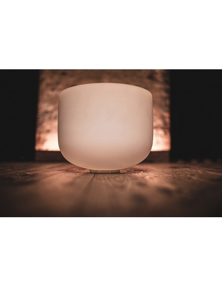 Bol de cristal 12" Do - Blanc givré