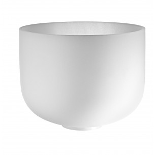 Crystal singing bowl 12" F - Frosted white