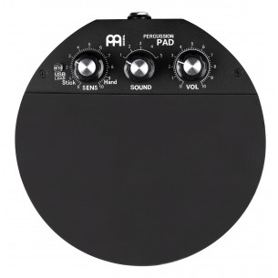 Compact electronic percussion pad, 5 sounds - Black