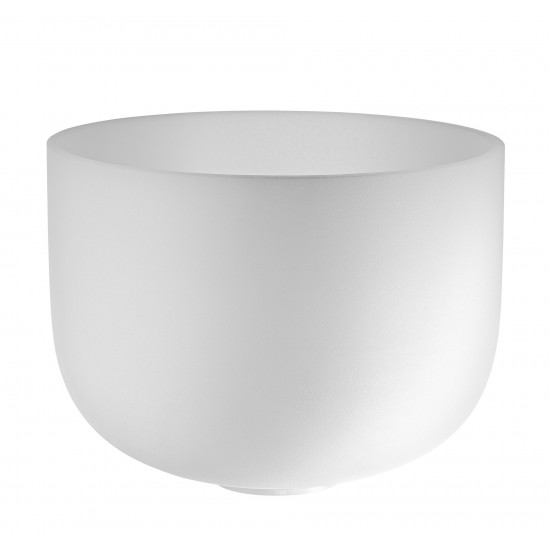 Bol de cristal 13" Ré - Blanc givré