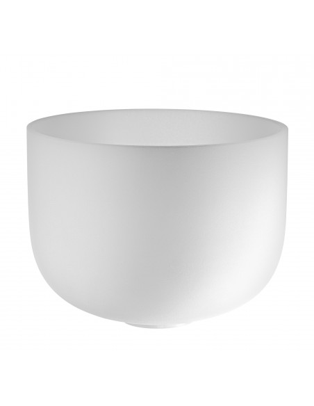 Bol de cristal 13" Ré - Blanc givré