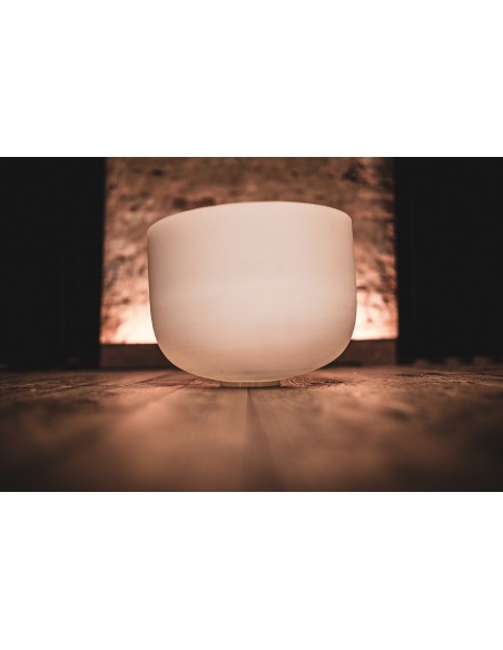 Crystal singing bowl 13" D - Frosted white