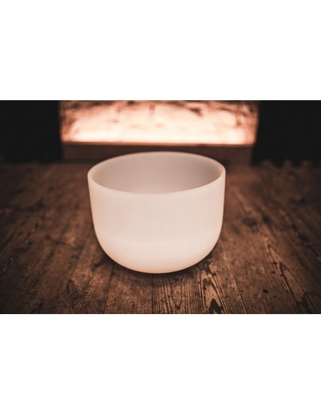 Crystal singing bowl 13" D - Frosted white