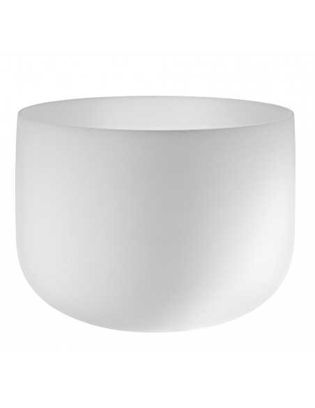 Bol de cristal 14" Do - Blanc givré