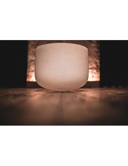 Crystal singing bowl 14" C - Frosted white