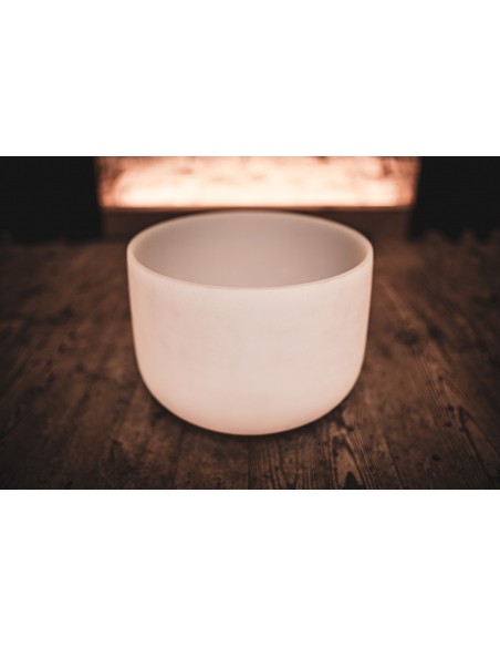 Crystal singing bowl 14" C - Frosted white