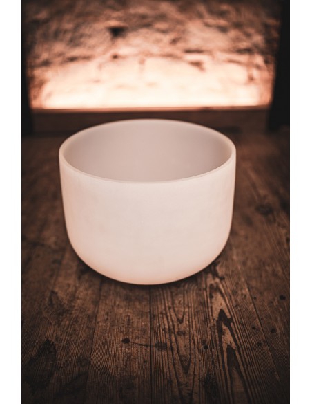 Crystal singing bowl 14" C - Frosted white