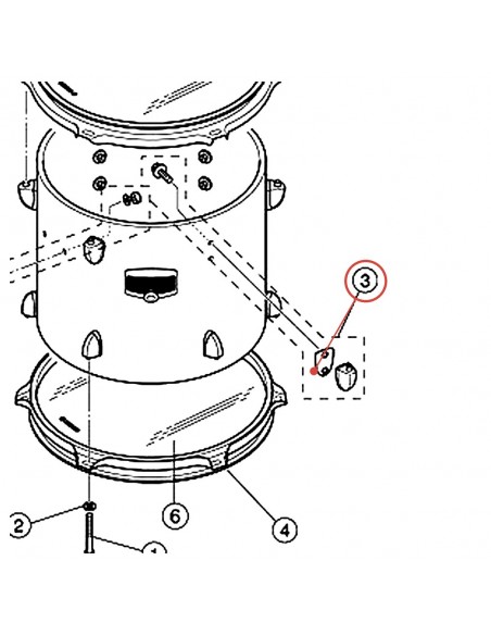 Coquille séparée pour tom et tom basse Gigmaker - YAMAHA U0031250