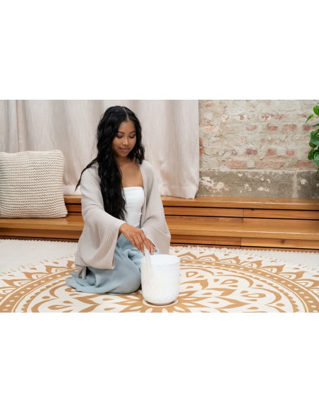 Crystal singing bowl Essence 7 B3 - Cream
