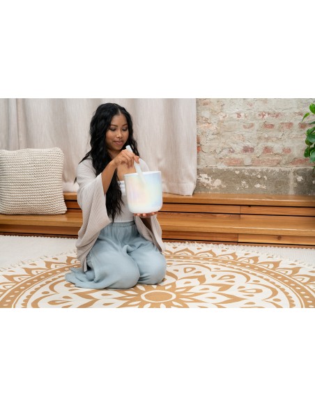Crystal singing bowl Essence 7 B3 - Cream