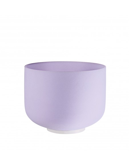 Crystal singing bowl 8" B4 - Quartz and amethyst