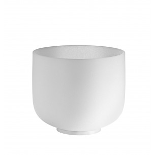 Crystal singing bowl 8" B4 - Frosted white