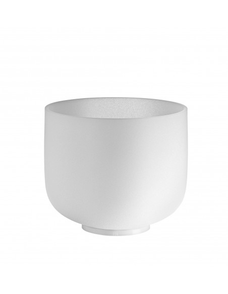 Crystal singing bowl 8" B4 - Frosted white