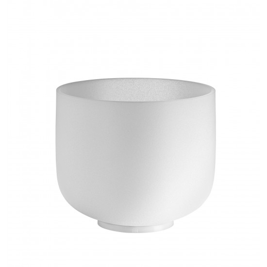 Crystal singing bowl 8" F - Frosted white