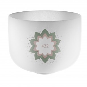 Crystal singing bowl 9" 432 Hz - Lotus flower