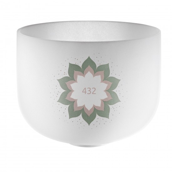 Bol de cristal 9" 432 Hz - Fleur de lotus