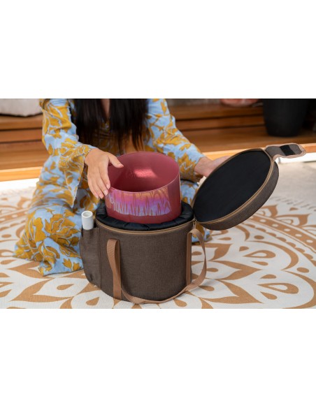 Crystal singing bowl 8" 174 Hz - Brandy Rose