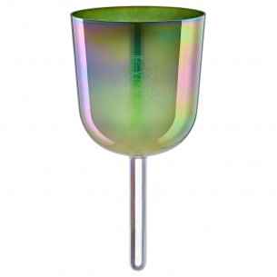 Crystal singing bowl 5.75" 396 Hz - Olive green
