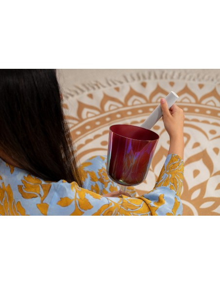 Crystal singing bowl 5.75" 417 Hz - Copper brown