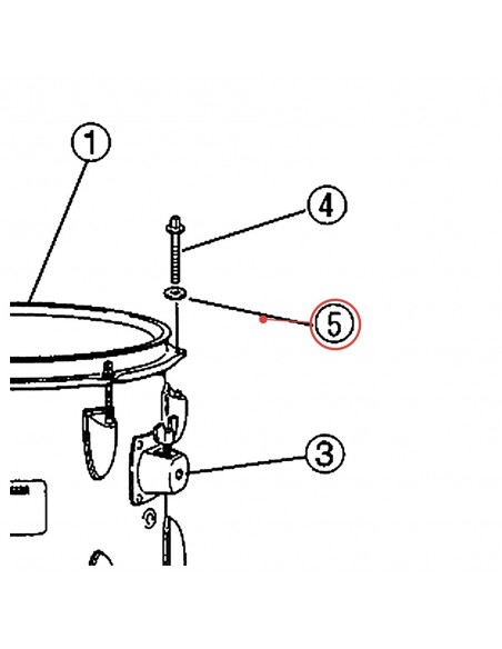 Tension Rod Washer for Drum Shell - YAMAHA U0045010