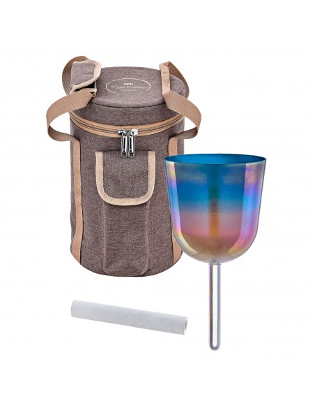 Crystal singing bowl 4.5" 528 Hz - Sunrise Blue