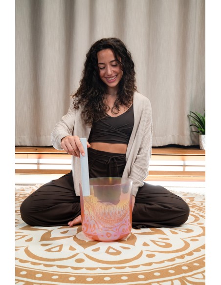 Crystal singing bowl 9" C3 - Flower of Life
