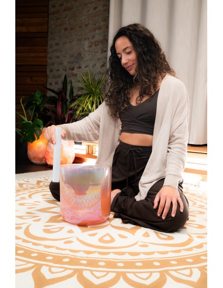 Crystal singing bowl 9" C3 - Flower of Life