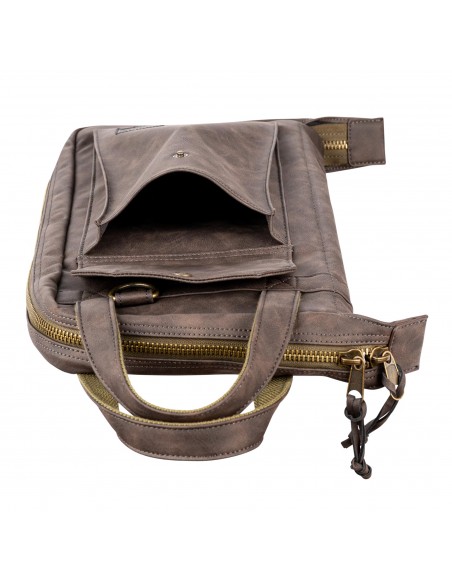 Vintage Hyde drumstick bag, faux leather - Dark Brown