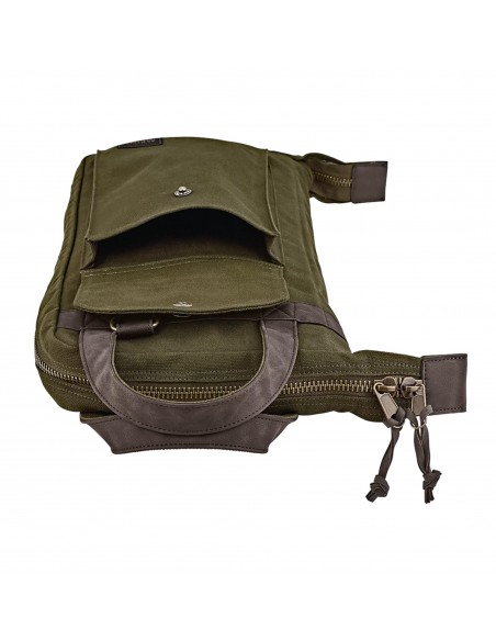 Waxed canvas drumstick bag - Forest Green