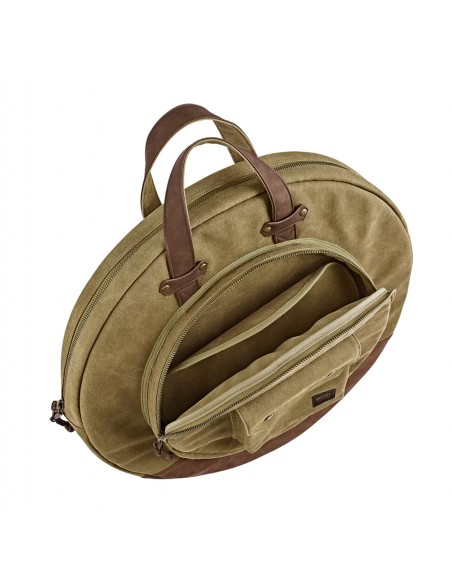 Waxed canvas cymbal bag 22" - Vintage Khaki