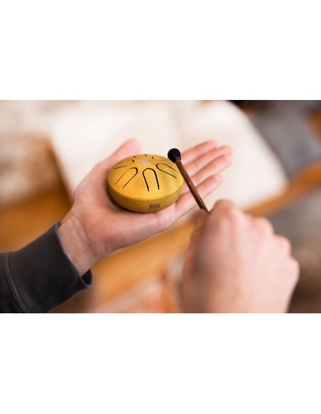 Pocket steel tongue drum A major - Gold