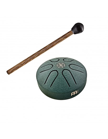 Pocket steel tongue drum A major 3" - Dark green